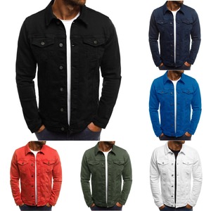 10% RABATT <span class=keywords><strong>M</strong></span>-4XL Hot Push Jeans jacke Lässige einfarbige Jacke Cardigan Button Workwear Jacket Herren Top - Product Image 3