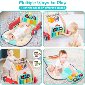 <span class=keywords><strong>Huanger</strong></span> Baby Play Gym Piano Fitness Rack Mat <span class=keywords><strong>Huanger</strong></span> 2 en 1 Actividad <span class=keywords><strong>Gimnasio</strong></span> y andador para bebé - Product Image 4