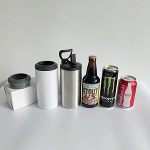 Free Shipping 12Oz 4 in 1 <b>With</b> <b>Flip</b> <b>Top</b> Lid Beer Holder Blank Sublimation Can <b>Bottle</b> Cooler - Product Image 2