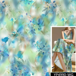 Hot bán 100% Rayon bông trừu tượng trẻ em Hoa in bông vải cho Ăn mặc - Product Image 6