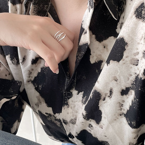 Nhẫn Bạc Vàng Thiết Kế Sáng Tạo Mới Nhẫn Đeo Tay Nhiều Lớp Bằng Bạc Sterling 925 Cho Nữ Trang Sức - Product Image 4