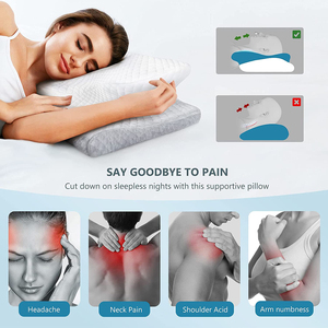 Hot Sale Einstellbare therapeut ische ergonomische Schlaf wellenform Bett kontur Cervi cal 100% Memory Foam Kissen - Product Image 6