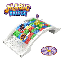 Jeu de société Magic Bridge Balance Block, jeu de construction de blocs colorés, jeu de puzzle de table pour les jeux parent-enfant et cadeau de vacances
