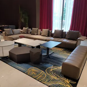Muebles de sala de juegos de sofá moderno Nuevo diseño en forma de L seccional sofá de cuero