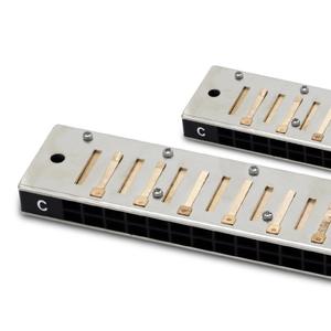 Harmonica polyphonique professionnel à 24 trous en gros - Avec étui de remplacement en laiton, ton chaud et riche, protection durable - Product Image 3