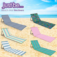 Chaise longue de plage portable CE avec dossier réglable, mobilier de jardin extérieur en polyester au design moderne