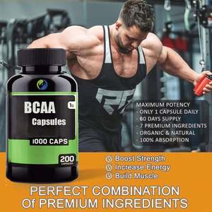 Solilan OEM Pré-entraînement Suppléments BCAA Capsule 120 Acides Aminés Pilules de Prise de Poids Suppléments Sportifs 1000mg Capsules BCAA - Product Image 4