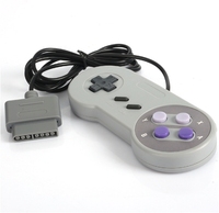 Controles de Juego con Cable, Motores de Vibración y Turbo Boost para Consolas Originales Super Nintendo (SNES) y Genesis, Material ABS