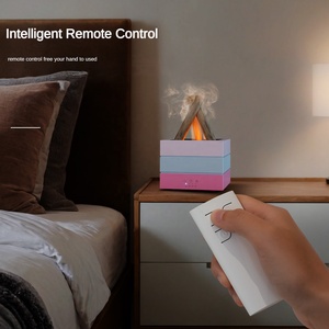 2025 Món quà sáng tạo bonfire tạo độ ẩm USB Thiết bị nhỏ Máy tính để bàn đầy màu sắc Gradient ngọn lửa không khí khuếch tán hương thơm - Product Image 5