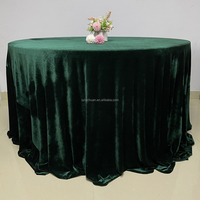 Nappe de Table Ronde de Banquet en Velours Bourgogne, Housse de Table Personnalisée pour Mariage