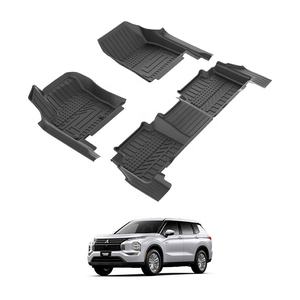 พรมปูพื้น TPE เสื่อสีดําพร้อมแผ่นด้านหลังออโต้ TXR อุปกรณ์ตกแต่งภายในไดรฟ์ซ้ายสําหรับ <span class=keywords><strong>MITSUBISHI</strong></span> <span class=keywords><strong>Outlander</strong></span> 2023- - Product Image 2