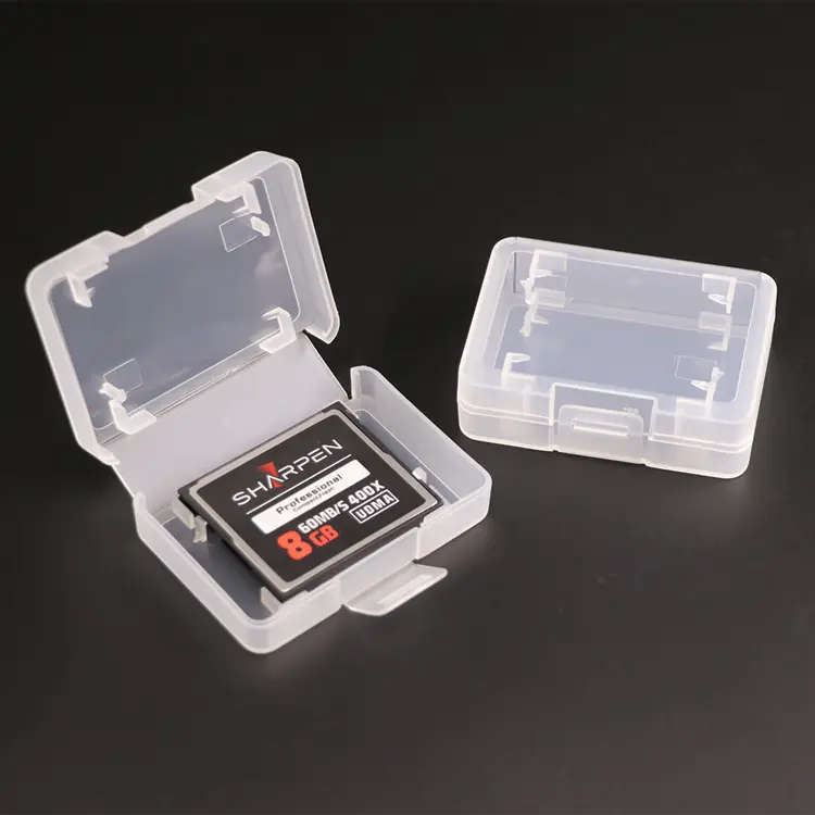 Plastik Penyimpanan TF Kartu SD 2- CF Kartu Memori SD Pemegang Kartu Case untuk Sandisk SONY untuk Micro Kingston Kingston SD