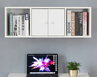Bureau d'ordinateur mural flottant moderne avec étagères de rangement pour bureau à domicile