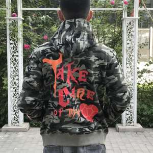 High Quality 100% Cotton <b>Men's</b> <b>Hoodies</b> Autumn Winter Thick Plush Pullover Custom Pattern Chenille Embroidery Front Logo Knitted - Product Image 2