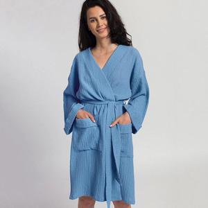 Pigiama Autunnale a Maniche Lunghe, Cardigan in Doppio Strato di Garza, <span class=keywords><strong>Felpa</strong></span> Comoda <span class=keywords><strong>da</strong></span> <span class=keywords><strong>Casa</strong></span> per <span class=keywords><strong>Donna</strong></span>, Vendita all'Ingrosso - Product Image 5