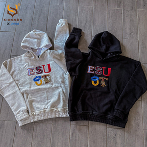 OEM Custom Embroidery Logo 450 GSM French Terry 100% Cotton Acid Washed Sun Fade Vintage Boxy Men Hoodie - Product Image 5