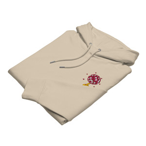 Accettabile all'epoca della DISCO! Felpa con Cappuccio Pesante in Cotone Biologico Ricamato - Product Image 5