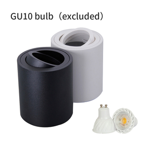 Spot encastré LED GU10 réglable pour plafond, rond noir, fixation fixe - Product Image 6
