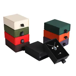 Caja de cartón para embalaje de joyería, cajonera de lujo de alta calidad con logotipo personalizado multicolor de 1200g