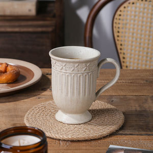 ถ้วยใส่กาแฟสโตนแวร์แบบย้อนยุคแก้วเซรามิกสำหรับตกแต่งโต๊ะใช้กับไมโครเวฟได้อย่างปลอดภัย - Product Image 3