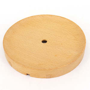 ขนาดที่กำหนดเองเคลือบบีชตกแต่งฐานไม้ขัดเทคนิคการพิมพ์โลโก้เลเซอร์เปิดฐานโคมไฟไม้ - Product Image 1