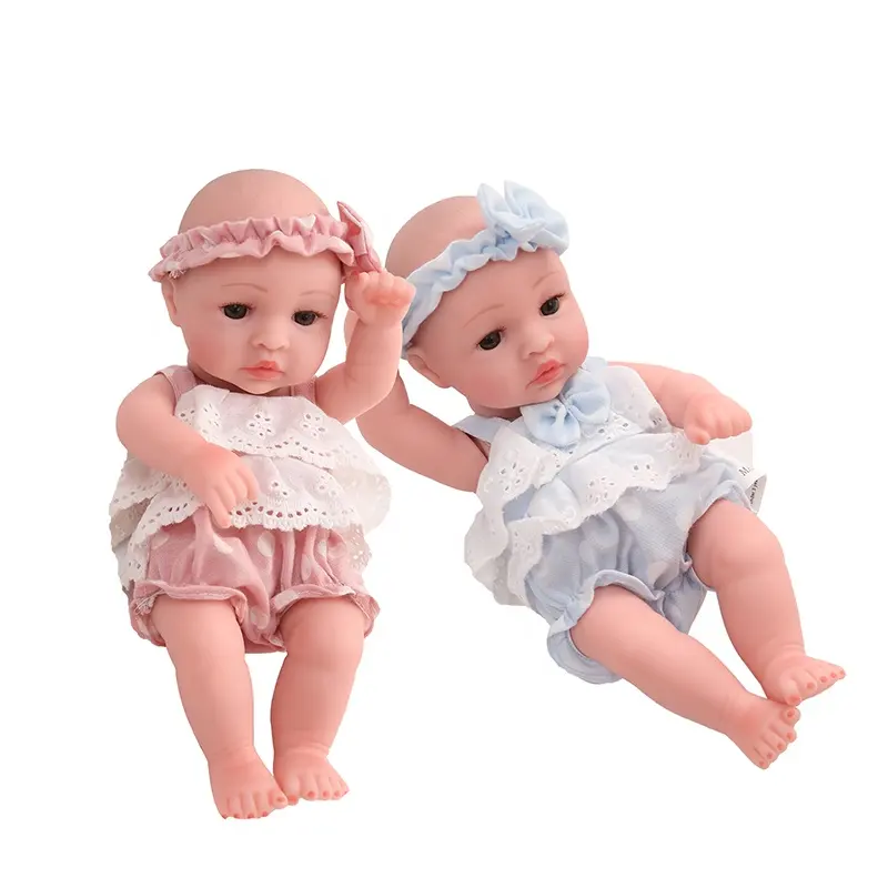 Mini muñecas de bebé Reborn de princesa para niñas, juguete de dibujos animados de pelo pintado a mano