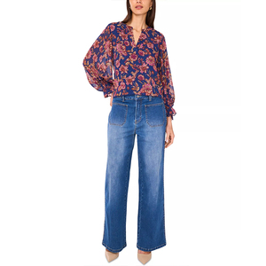 2026 Mới Nóng Bán Chia Cổ In Ấn Tùy Chỉnh Bán Buôn Quần Áo Dài Tay Áo Phụ Nữ Áo - Product Image 3