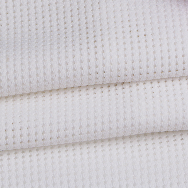 Polyester check plaid fabric warp knit breathable mesh elastane fabric