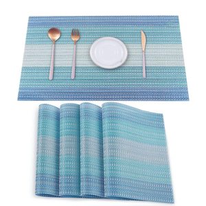 Customized Non Slip Plastic Place <strong>Mats</strong> Set 4 Washable PVC <strong>Placement</strong> <strong>Mats</strong> for Dining <strong>Table</strong> - Product Image 1