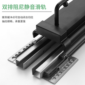 Clothing Organizer Top Mounted Rail Wall Mounted Removable <b>Hanging</b> Rod Rectangle Die Casting Hardware Accessory - Product Image 1