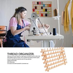 Tressage Cheveux Rack 60 Bobines Mur Monté Décoration Couture Titulaire En Bois Porte-<span class=keywords><strong>Fil</strong></span> - Product Image 3