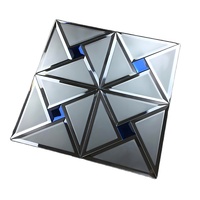 Miroirs décoratifs en verre à bords polis, carreaux de céramique et mosaïque de carreaux de céramique givrés sans soudure pour les murs d'arrière-plan de télévision