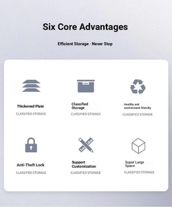 Gabinete de Herramientas Compacto, Comercial e Independiente con Cuatro Niveles y Sin Paneles Colgantes en Color Negro y Amarillo. - Product Image 5