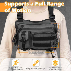 Mochila Táctica de Pecho, Estilo Bandolera, para Hombre, con Sistema Molle, para Deportes al Aire Libre, Senderismo, Camping, Muestra Gratuita - Product Image 4