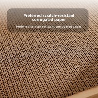 WINNERS-TQXM MY001 Simplicity Griffoir pour chat en bois massif durable avec boule de sisal et coussin en carton ondulé pour l'auto-entretenement