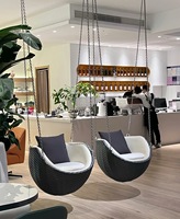 Fauteuil suspendu en rotin en forme de nid d'oiseau, chaise berçante pour la maison, chaise suspendue en forme d'œuf pour balcon intérieur