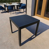 Table à manger carrée décontractée à vendre, table de balcon, table en plastique d'extérieur