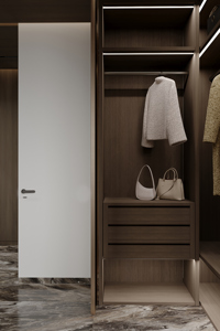 YK dễ dàng lắp ráp tủ quần áo bằng nhôm gấp gọn <span class=keywords><strong>8</strong></span> cửa trượt bàn trang điểm phòng ngủ bằng gỗ gương cho nhà xưởng - Product Image 3