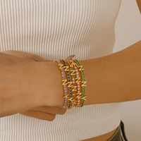 Lateefah RVS Tennis Ketting Op Maat Gemaakt Naam Letter Armband CE Certificering Valentijnscadeaus