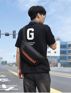 Sac banane bandoulière en nylon grande capacité, nouvelle mode, pour voyage et extérieur, avec logo personnalisé, vente en gros - Product Image 5