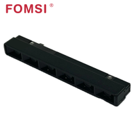 FOMSI Système d'éclairage sur rail LED magnétique antireflet mince de 8mm Éclairage de profil linéaire 8W Plafonnier linéaire sur rail magnétique en aluminium