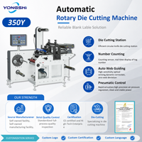 Machine de découpe rotative à chaud, découpeuse de labels vierges haute précision avec comptage numérique et double arbre de rembobinage