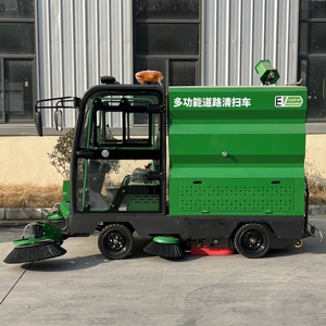 Balayeuse électrique multifonctionnelle la plus vendue, nouvelle, compacte, à quatre <span class=keywords><strong>roues</strong></span>, avec cinq brosses, haute puissance, cuve de 260 L, réduction de la poussière - Product Image 5