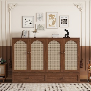 Solid Wood Murphy <b>Bed</b> Dark Brown Storage <b>Folding</b> Bedroom Furniture For Children Adults Elderly - Product Image 2