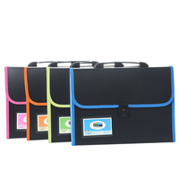 Bureau personnalisé en gros fantaisie A4 extensible sac de rangement de documents accordéon classeur en plastique avec bouton