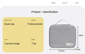 Nueva bolsa de almacenamiento cuadrada estilo Wabi Sabi, bolsa de viaje minimalista para artículos de aseo, bolsa de almacenamiento de cosméticos, bolsa de maquillaje portátil para mujer - Product Image 6