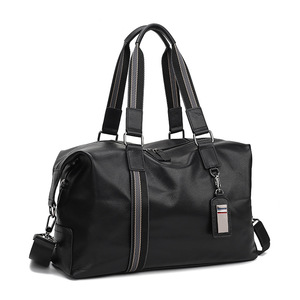Genuine Cowhide Leather Duffel <b>Bag</b> Large <b>Weekender</b> Capacity Travel Crossbody Gym Handbag Gym Duffel Short Trip - Product Image 1