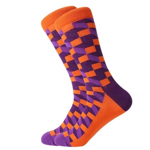 <span class=keywords><strong>Chaussettes</strong></span> mi-mollet tendance à motif lignes attrayantes en coton antidérapantes, prix bas, vente en gros, personnalisables, confortables pour femmes, printemps-automne - Product Image 5