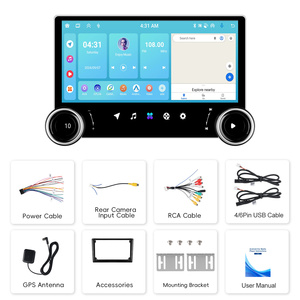 Podofo Kim Cương 2K Android 12.5 ''2 DIN Xe Đài Phát Thanh 4 + 64G/6 + 128G Đôi Núm Autoradio Carplay Android Auto GPS Typy-C Đài Phát Thanh Odm - Product Image 6