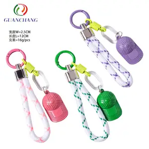 Grosir gantungan kunci kepang warna-warni kreatif cincin mainan gantungan kunci tali hadiah untuk ransel Aksesori liontin kabel gantung